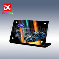 Display King - Acrylic display plaque for Lego 2022 Ford GT 42154