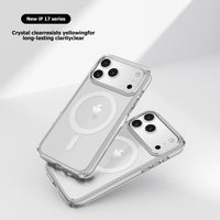 iPhone 17 Pro Max Dual Color UTIA Ultimake Shockproof Transparent Case Cover With Magnetic Ring