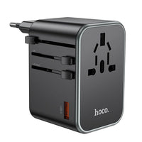hoco AC17 Supporter three-port PD65W(2C1A) universal conversion charger - black