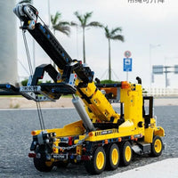 Building Blocks Sets MOC The Yellow Tow Truck Brick Car Model DIY Kids Toy 17011