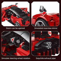 Mould King 10041 MOC Super Sports Car Building Blocks Kit 1:14 Scale Car Model