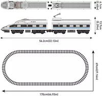 Mould King 12021 Train Railway High Speed Remote Controlled Train with Motor Kit
