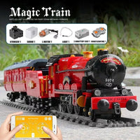 Building Blocks Sets MOULD KING 12010 RC APP The Magic Train Bricks DIY Model