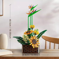 Mould King 10024 Birds of Paradise Building Set Flowers 1608 Pieces Bonsai kit