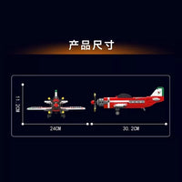 Mould King 24058 Racing Airplane Building Block Toy 470 pcs