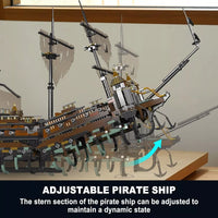 Mould King 13188 Pirate Ship Building Blocks Kits, MOC Silent Mary Sailboat