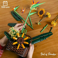 Mould King 10024 Birds of Paradise Building Set Flowers 1608 Pieces Bonsai kit