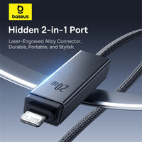 Baseus Versatile Two-for-Two Fast Charging Cable U+C to C+L 60W 1M for 15 / 16 / 17 Series
