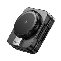 hoco CQ11 Ingenious 3-in-1 folding magnetic wireless charger - black