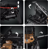 Mould King 13163 Black Super Racing Car 4688 Pcs Construction Set with Remote