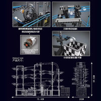 Moud King Motorized Ball Contraption Marble Run Bricks Model Kids Toys