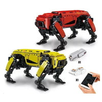 Building Blocks MOC Sets Creator Robot APP RC Motorized Yellow Dog Bricks Model