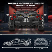 Mould King 13182 Car Building 1:8 Scale Supercar 4802 pcs Toy Clamping Blocks