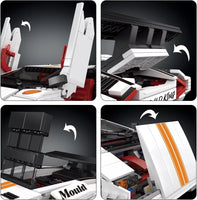 Mould King 10045 MOC Creative Car 70s Sports Car Classic Tail Wing Convertible