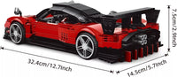 Mould King 10041 MOC Super Sports Car Building Blocks Kit 1:14 Scale Car Model