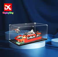 Display King -Acrylic display case with screw for LEGO® Coast Guard Rescue Boat & Helicopter 60504