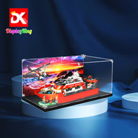 Display King -Acrylic display case with screw for LEGO® Coast Guard Rescue Boat & Helicopter 60504