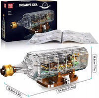 Mould King 10067 Pirates Ship in a Bottle Building Blocks Kits for Kids 2499pcs
