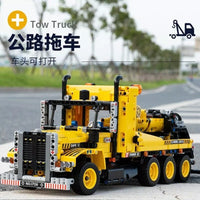 Building Blocks Sets MOC The Yellow Tow Truck Brick Car Model DIY Kids Toy 17011