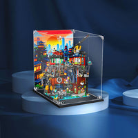 Display King -Acrylic display case with screw for LEGO® NINJAGO City Workshops 71837