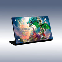 Display King - Acrylic display plaque for Lego The Guardian Dragon 71847