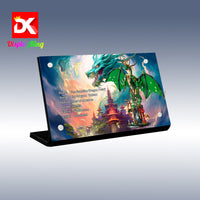 Display King - Acrylic display plaque for Lego The Guardian Dragon 71847