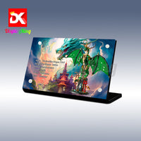 Display King - Acrylic display plaque for Lego The Guardian Dragon 71847
