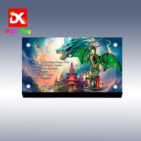 Display King - Acrylic display plaque for Lego The Guardian Dragon 71847