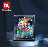 Display King -Acrylic display case with screw for LEGO® Venusaur,Charizard and Blastoise 72153