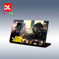 Display King - Acrylic display plaque for Lego Dark Trooper Helmet 75343