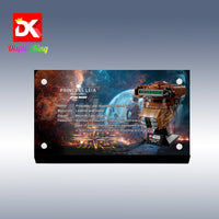 Display King - Acrylic display plaque for Lego Princess Leia (Boushh) Helmet 75351
