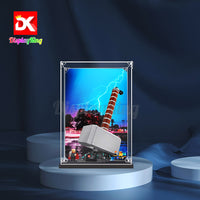 Display King - Acrylic display case with screw for LEGO® Thor's Hammer 76209
