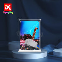 Display King - Acrylic display case with screw for LEGO® Thor's Hammer 76209