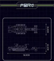 Mould King 20027 Half-track armored vehicle anti-tank gun building block Toy