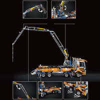 MOULD KING 19014S Pneumatic Concrete Pump Truck with 2132 Pieces
