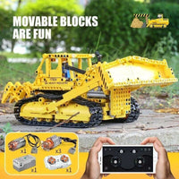Mould King MOC The APP RC Bulldozer Truck Brick DIY Model Kid Toy