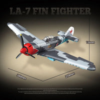 QUANGUAN 100286 LA-7 Fin Fighter with 638 Pieces