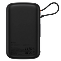 Baseus Qpow Digital Display Power Bank 10000mAh 22.5W Built-in Type-C Cable (Overseas Edition) PPQD060101-Black