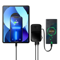 Baseus Qpow Digital Display Power Bank 20000mAh 22.5W Built-in Type-C Cable (Overseas Edition) PPQD060301-Black