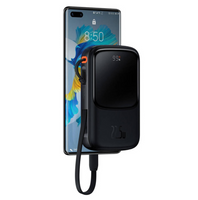 Baseus Qpow Digital Display Power Bank 20000mAh 22.5W Built-in Type-C Cable (Overseas Edition) PPQD060301-Black