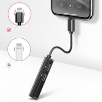 Baseus 3-in-1 iP Male to Dual iP & 3.5mm Female Adapter L52