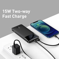 Baseus Bipow Digital Display Power Bank 10000mAh 15W (Overseas Edition) PPBD050001-Black