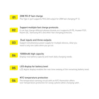 Baseus Bipow Fast Charging Power Bank 10000mAh 20W (Over1seas Edition) PPBD050301-Black