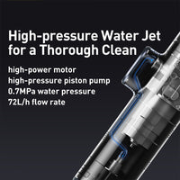 Baseus Dual Power Portable Electric Car Wash Spray Nozzle Set-Black