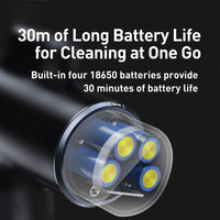 Baseus Dual Power Portable Electric Car Wash Spray Nozzle Set-Black