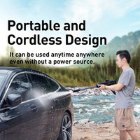 Baseus Dual Power Portable Electric Car Wash Spray Nozzle Set-Black