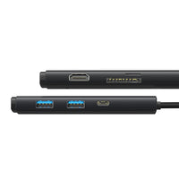 Baseus Lite Series 6-Port Type-C HUB Docking Station (Type-C to HDMI+USB3.02+PD+SD/TF)-Black
