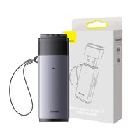 Baseus Lite Series Adapter SD TF USB Card Reader (WKQX060013)-Dark Gray