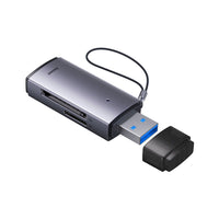 Baseus Lite Series Adapter SD TF USB Card Reader (WKQX060013)-Dark Gray