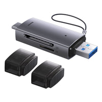 Baseus Lite Series USB-A & Type-C to SD/TF Card Reader (WKQX060113)-Dark Gray